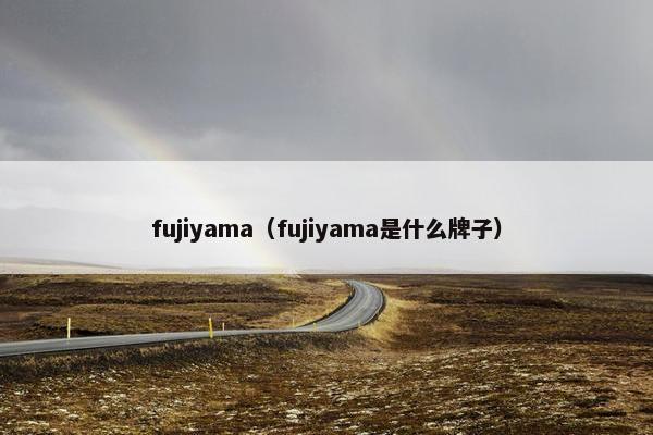 fujiyama（fujiyama是什么牌子）