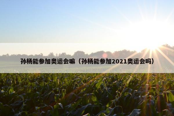 孙杨能参加奥运会嘛（孙杨能参加2021奥运会吗）