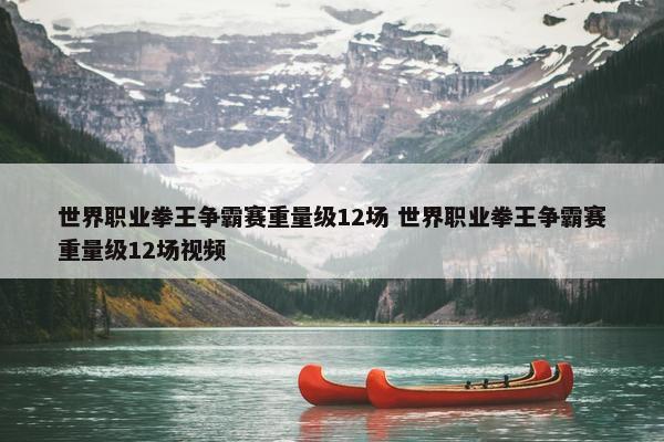 世界职业拳王争霸赛重量级12场 世界职业拳王争霸赛重量级12场视频