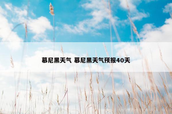 慕尼黑天气 慕尼黑天气预报40天