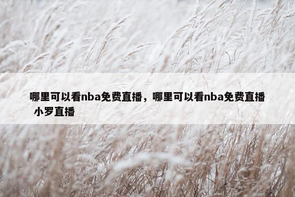 哪里可以看nba免费直播，哪里可以看nba免费直播 小罗直播