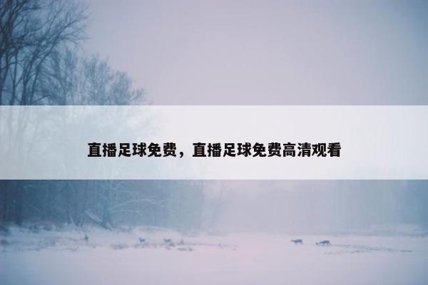 直播足球免费，直播足球免费高清观看