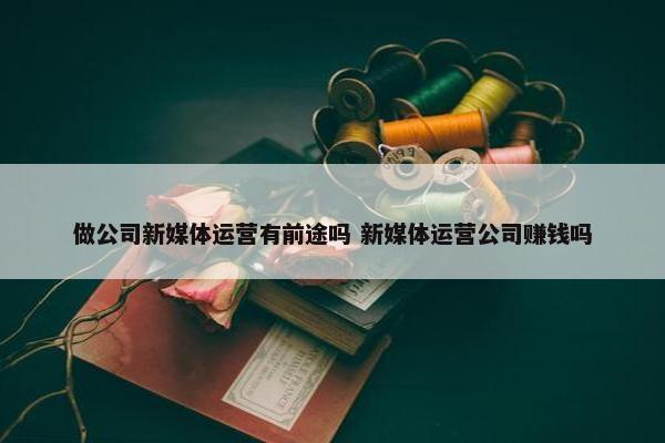 做公司新媒体运营有前途吗 新媒体运营公司赚钱吗