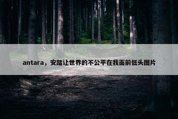 antara，安踏让世界的不公平在我面前低头图片