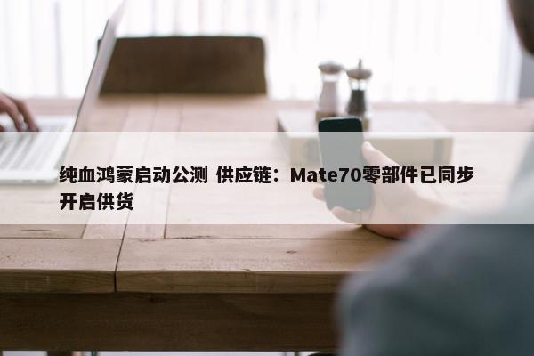 纯血鸿蒙启动公测 供应链：Mate70零部件已同步开启供货