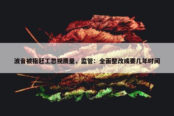 波音被指赶工忽视质量，监管：全面整改或要几年时间