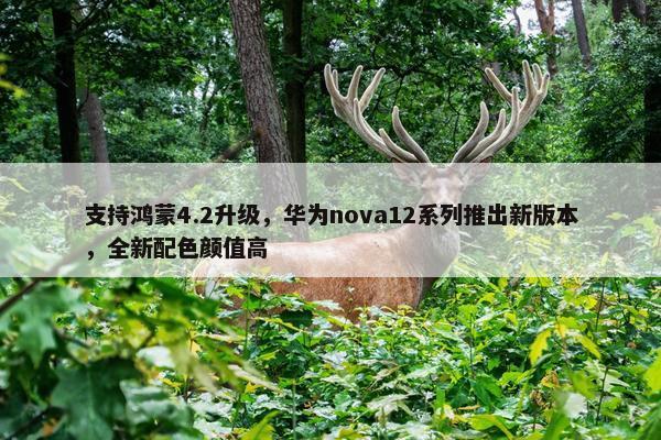 支持鸿蒙4.2升级，华为nova12系列推出新版本，全新配色颜值高