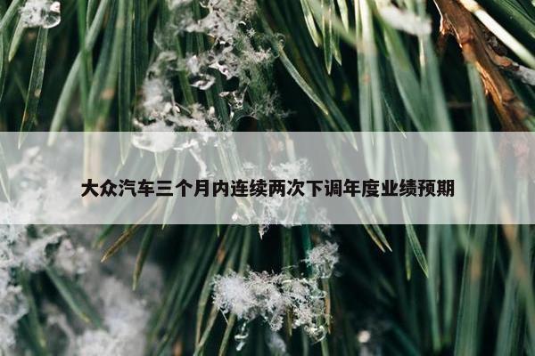 大众汽车三个月内连续两次下调年度业绩预期