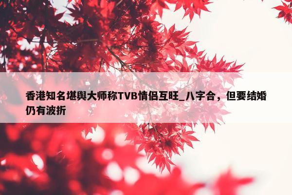 香港知名堪舆大师称TVB情侣互旺_八字合，但要结婚仍有波折