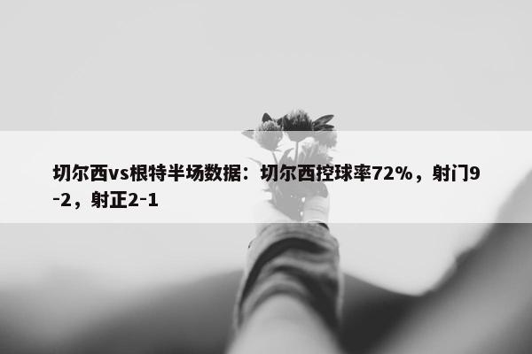 切尔西vs根特半场数据：切尔西控球率72%，射门9-2，射正2-1