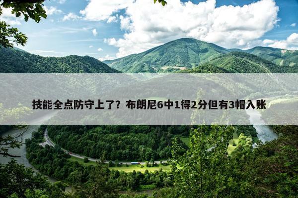 技能全点防守上了？布朗尼6中1得2分但有3帽入账