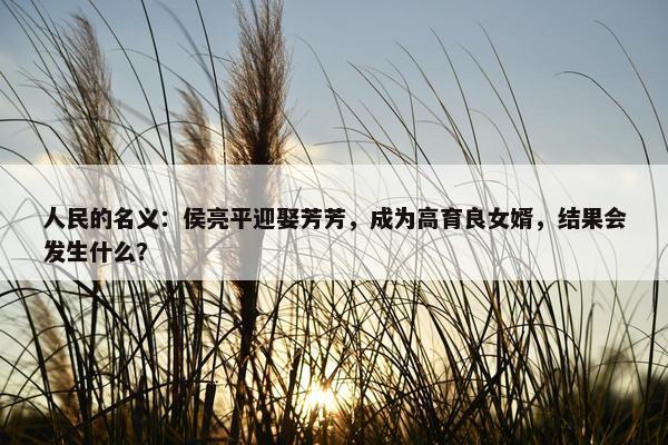 人民的名义：侯亮平迎娶芳芳，成为高育良女婿，结果会发生什么？