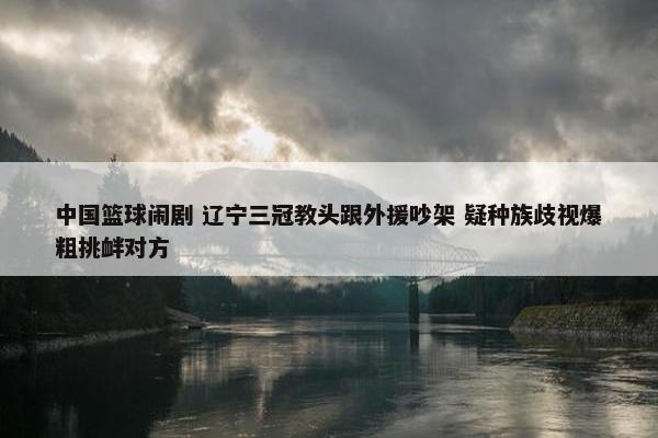 中国篮球闹剧 辽宁三冠教头跟外援吵架 疑种族歧视爆粗挑衅对方