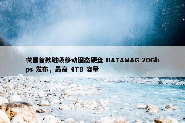 微星首款磁吸移动固态硬盘 DATAMAG 20Gbps 发布，最高 4TB 容量