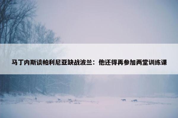 马丁内斯谈帕利尼亚缺战波兰：他还得再参加两堂训练课