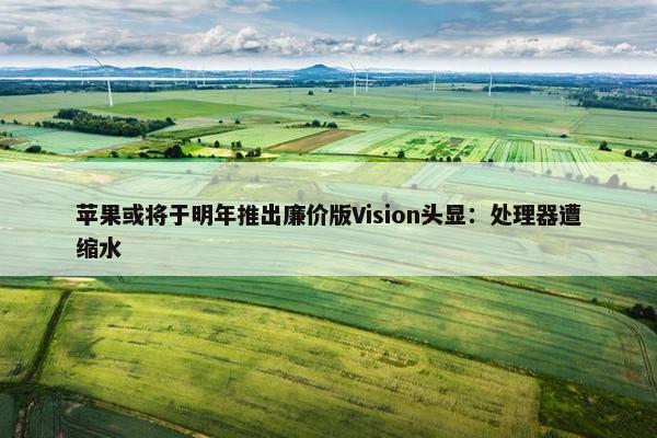 苹果或将于明年推出廉价版Vision头显：处理器遭缩水