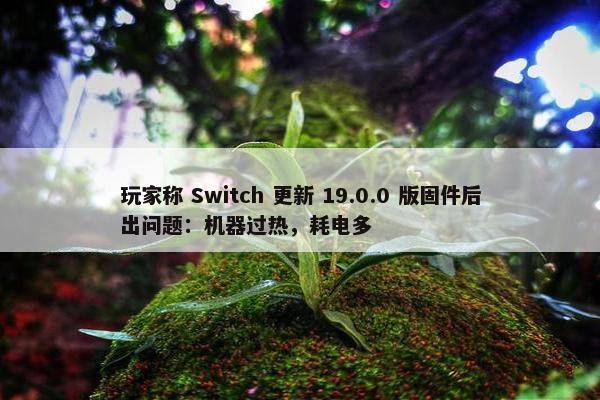 玩家称 Switch 更新 19.0.0 版固件后出问题：机器过热，耗电多