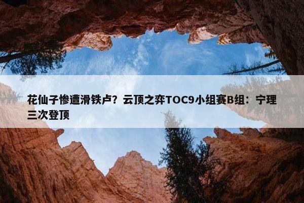 花仙子惨遭滑铁卢？云顶之弈TOC9小组赛B组：宁理三次登顶