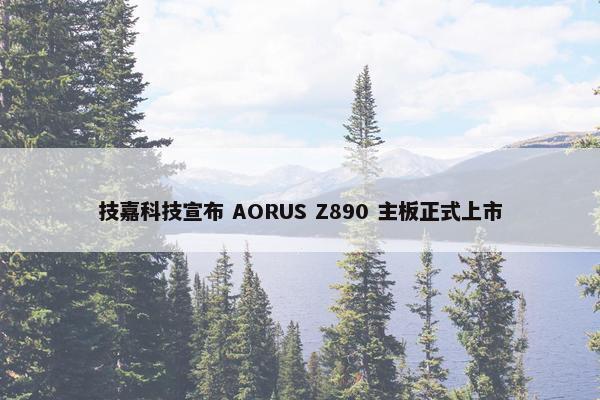 技嘉科技宣布 AORUS Z890 主板正式上市