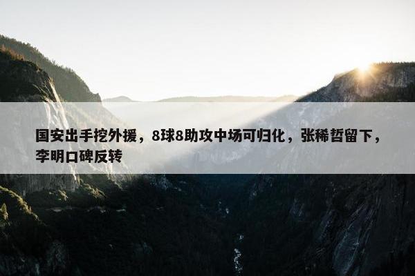 国安出手挖外援，8球8助攻中场可归化，张稀哲留下，李明口碑反转