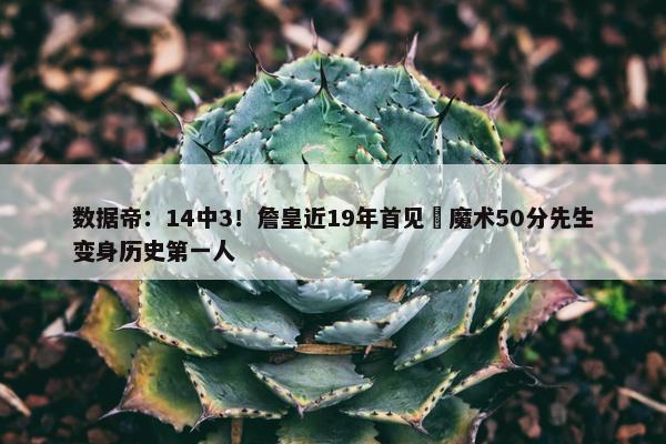 数据帝：14中3！詹皇近19年首见 魔术50分先生变身历史第一人