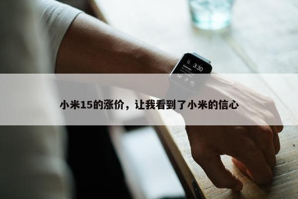 小米15的涨价，让我看到了小米的信心