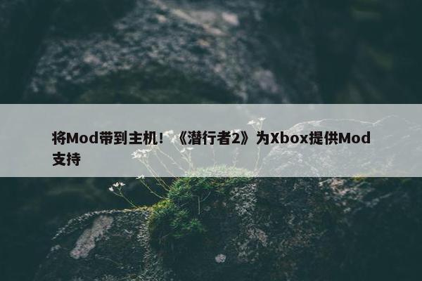 将Mod带到主机！《潜行者2》为Xbox提供Mod支持